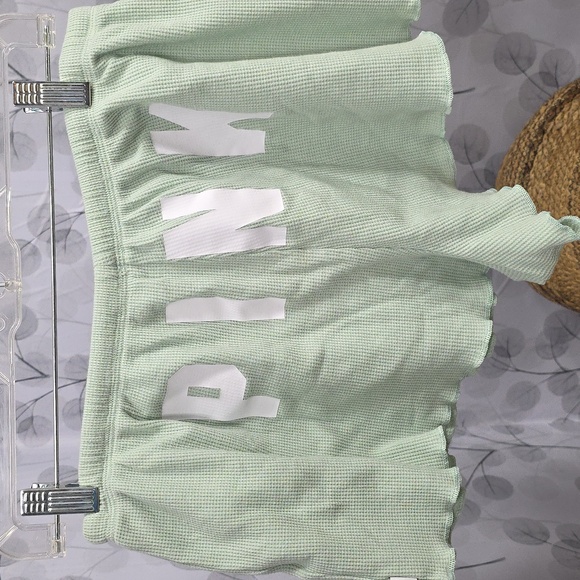 Victoria’s Secret PINK Mint Green Waffle Knit Sleep Shorts - Picture 5 of 11